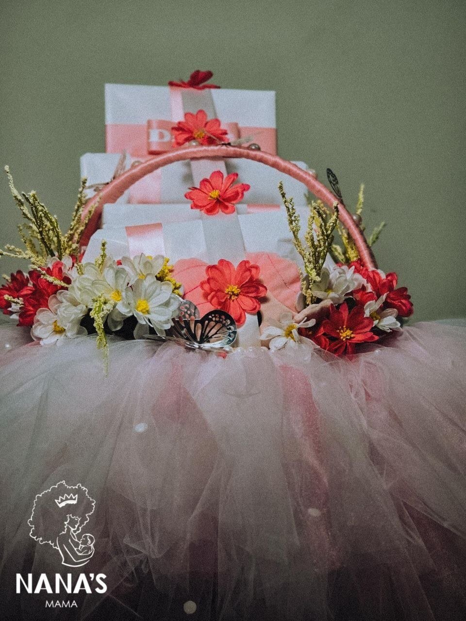 Curated pink floral gift hamper